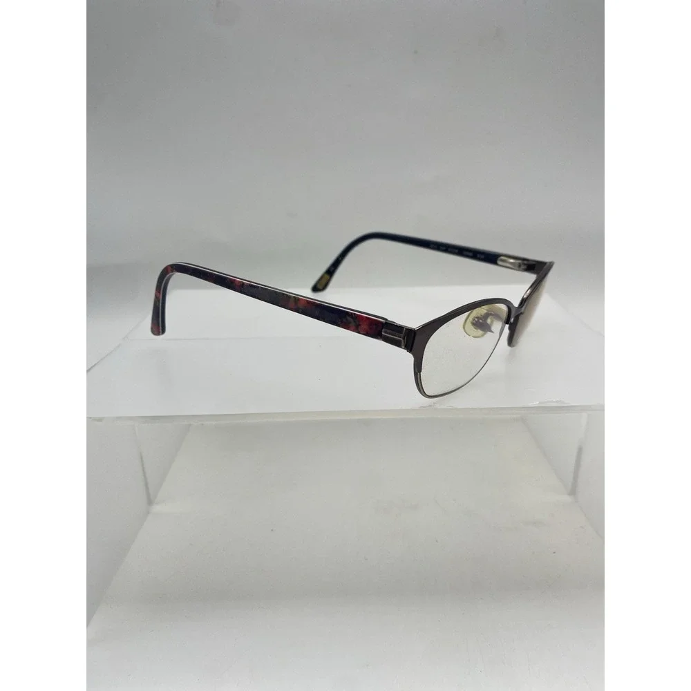 Ted Baker Eyeglasses Women FRAME ONLY B240 51-15-135 Gray Floral Red 540